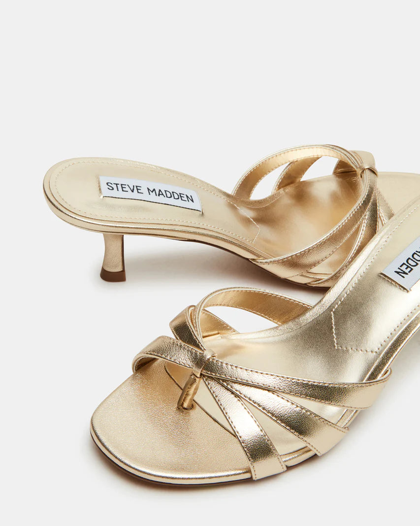 STEVE MADDEN CARY HEELS IN GOLD