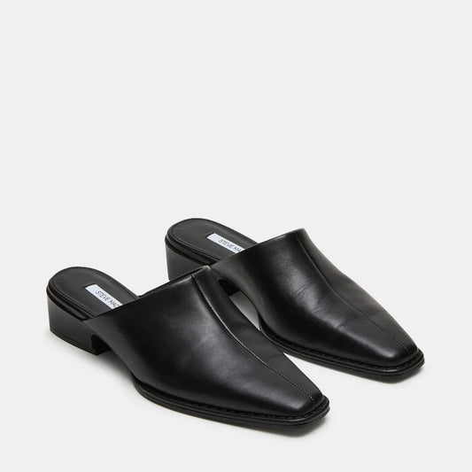 STEVE MADDEN DESSA WESTERN MULE -BLACK