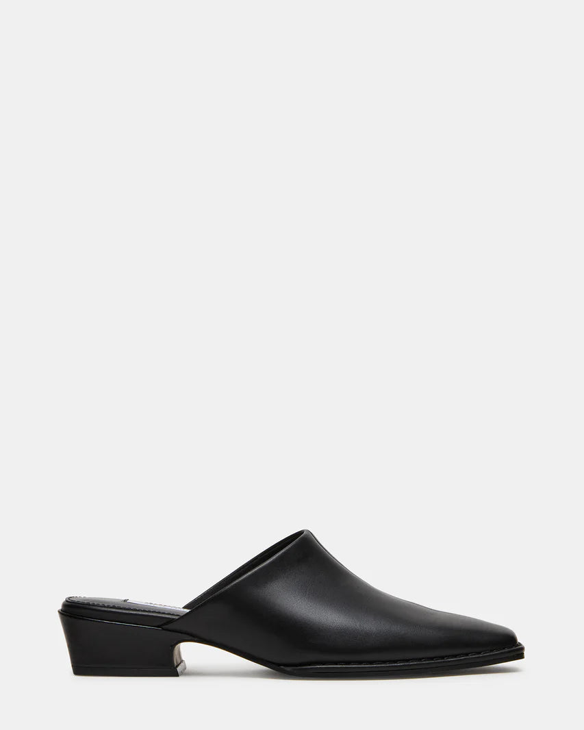 STEVE MADDEN DESSA WESTERN MULE -BLACK