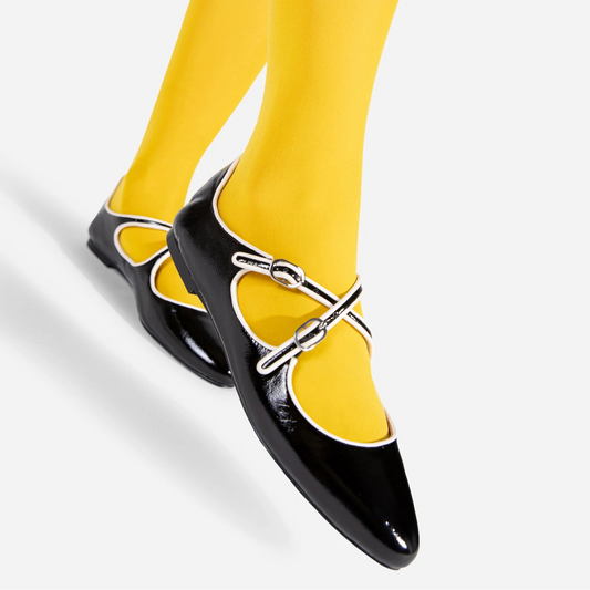 INTENTIONALLY BLANK VANDAM BALLET FLAT BLACK - Shoe Market NYC