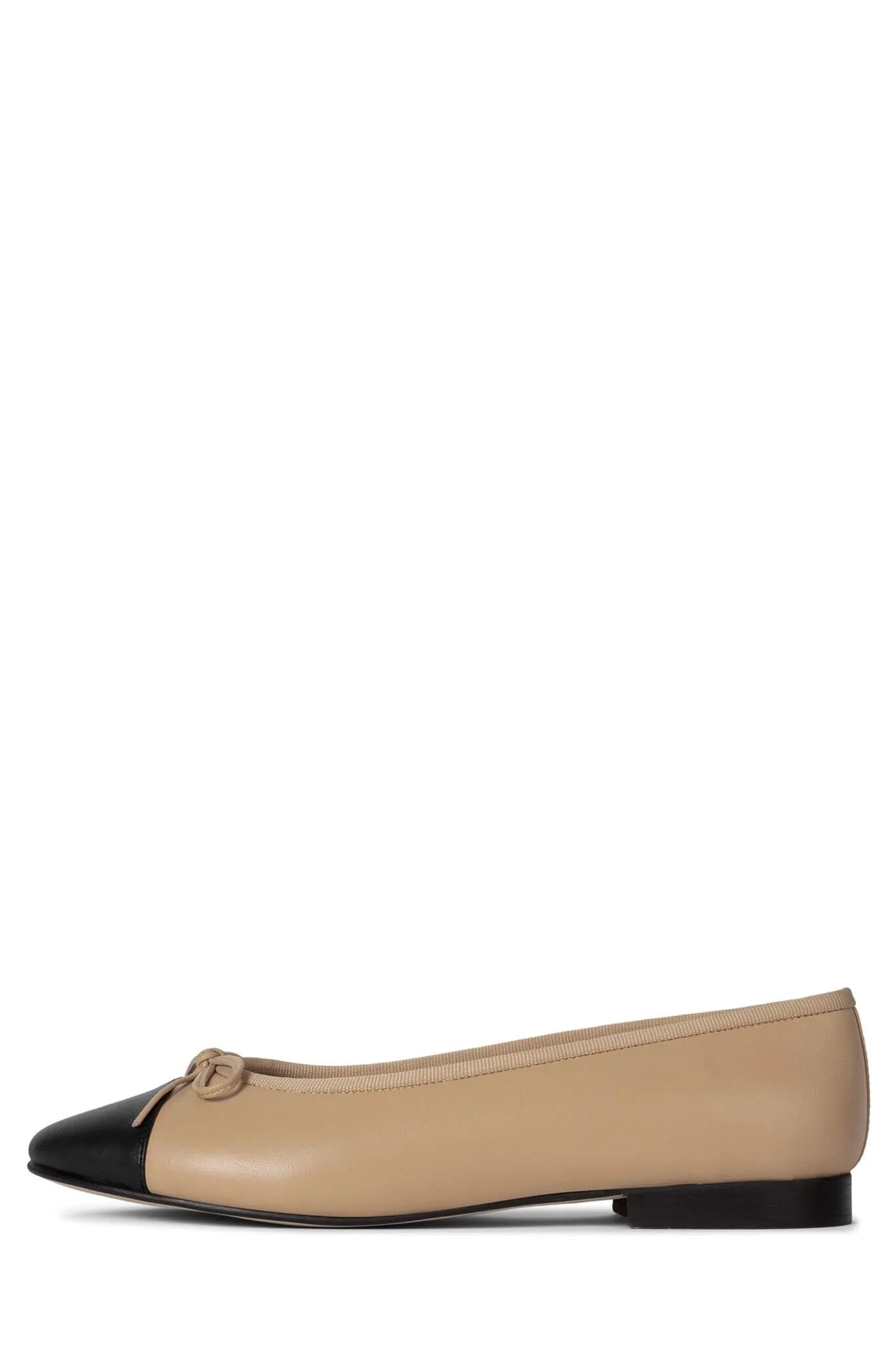 ARABESQUE CAP TOE FLAT - BLACK / BLACK