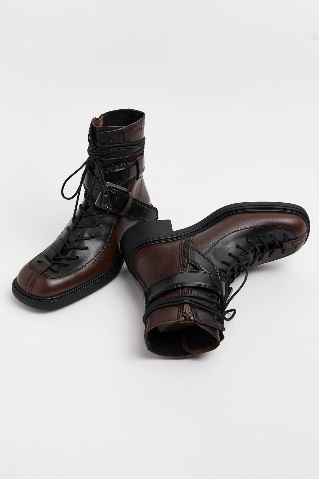 MIISTA Licia Brown Rowe Ankle Boots