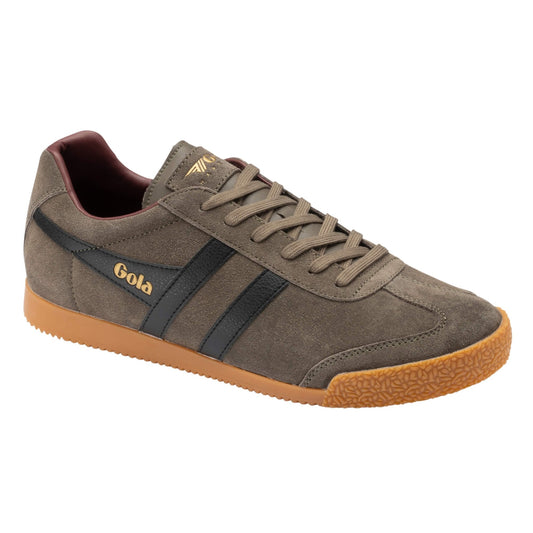 GOLA MEN'S HARRIER SUEDE SNEAKERS MOSS BLACK BURGANDY