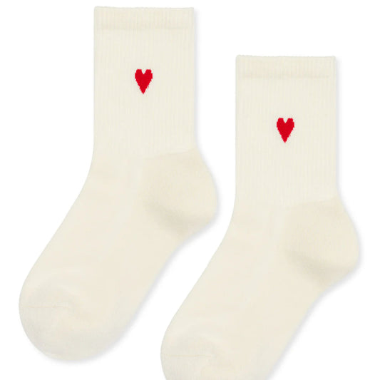 HANSEL HEART SPORTY CREW WHITE