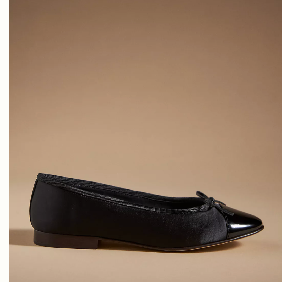 ARABESQUE CAP TOE FLAT - BLACK / BLACK
