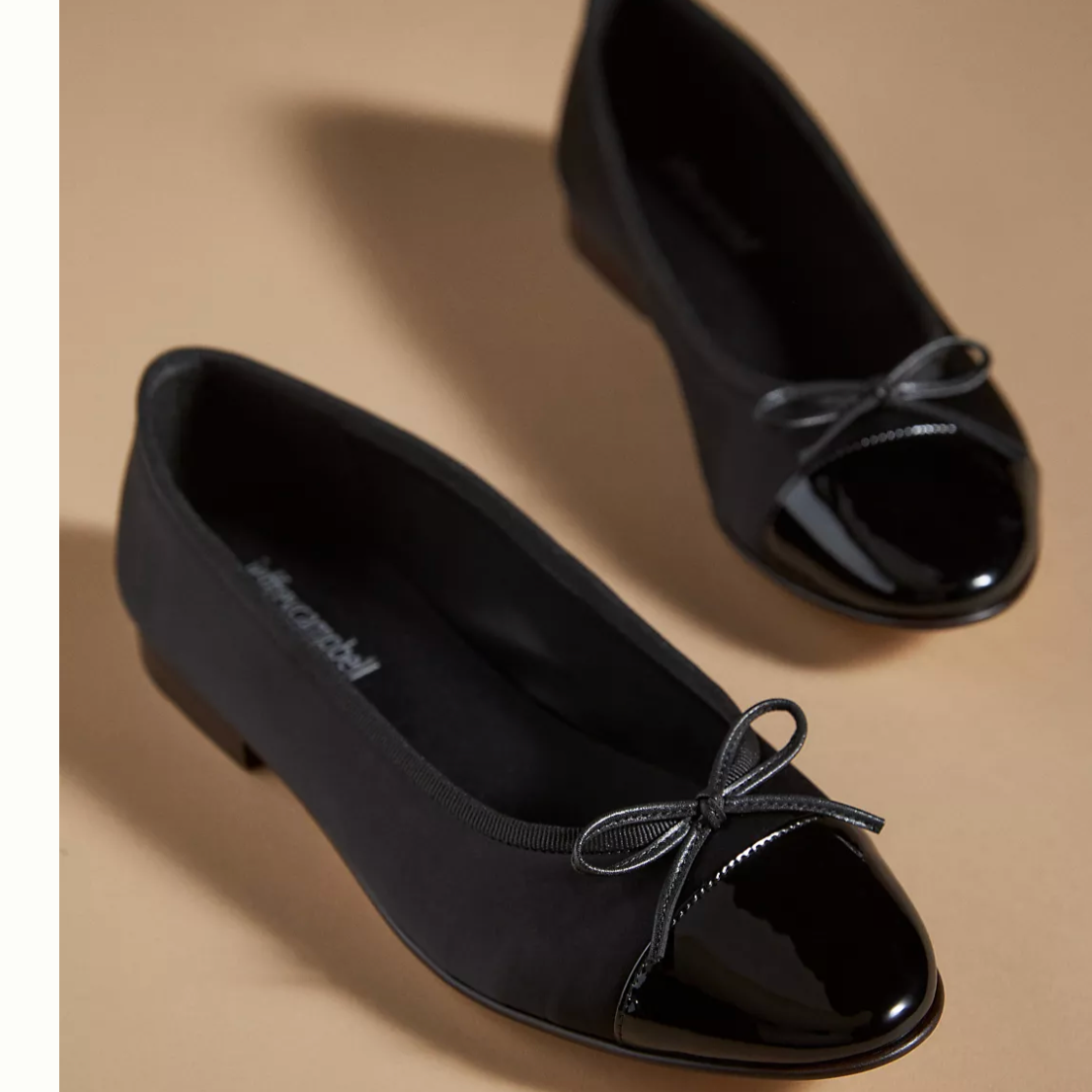 ARABESQUE CAP TOE FLAT - BLACK / BLACK