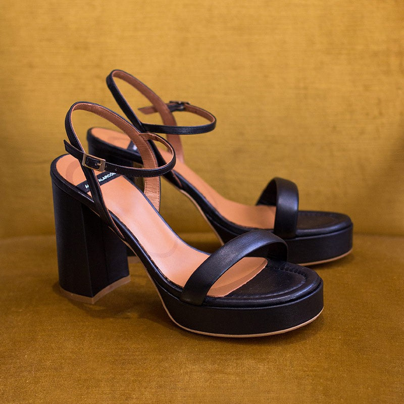 ANGEL ALACRON MANDY STRAPPY PLATFORM SANDALS