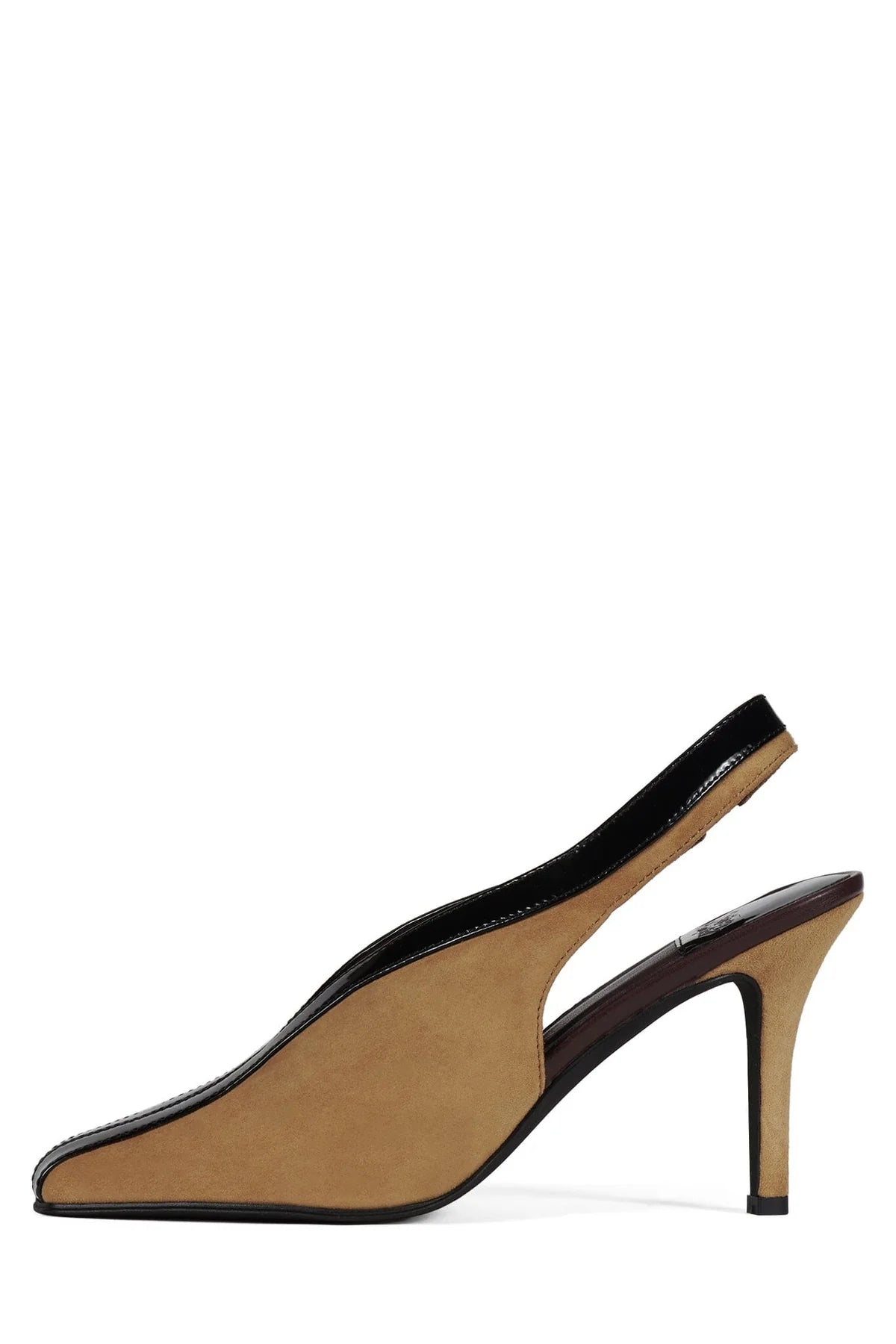 JEFFREY CAMPBELL MEANS SLINGBACK BEIGE SUEDE COMBO