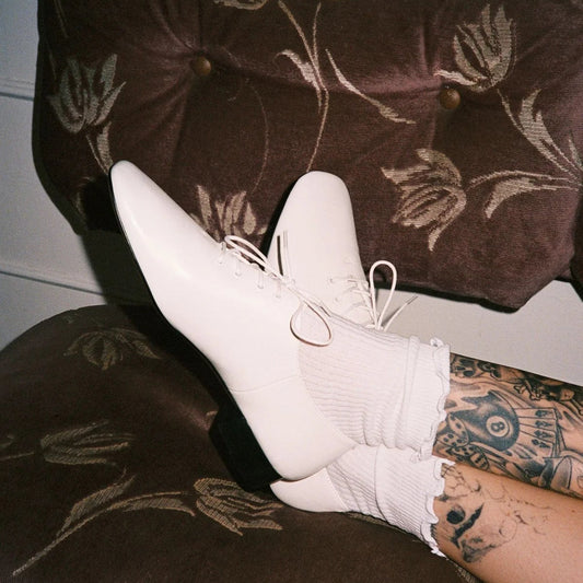 JEFFREY CAMPBELL SWINGDANCE JAZZ OXFORD WHITE