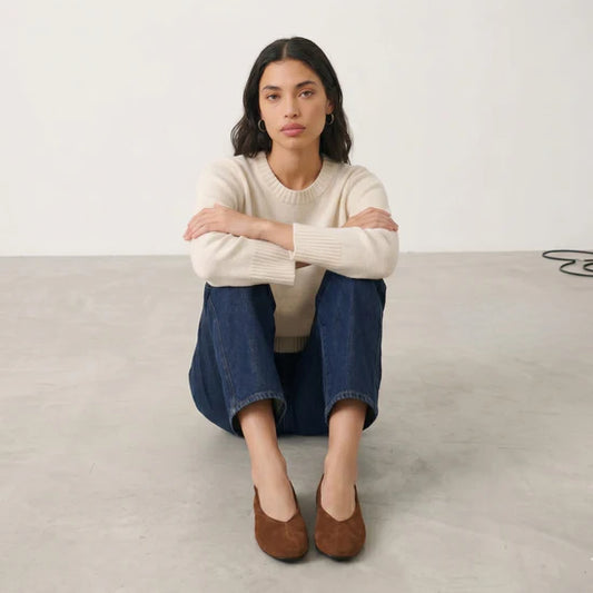 AMIE RAFA ERIKA FLAT BROWN SUEDE