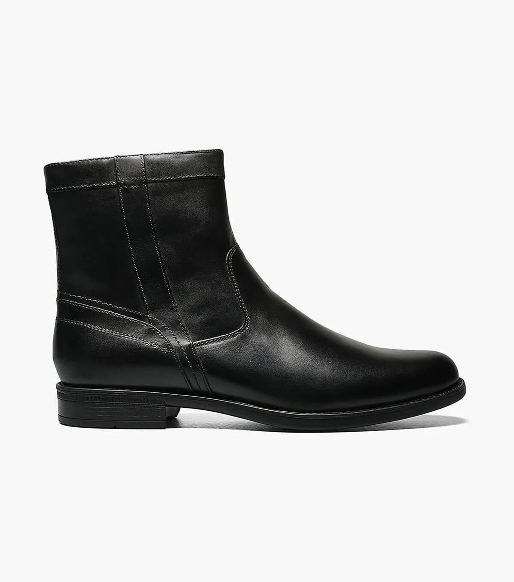 FLORSHEIM MIDTOWN PLAIN ZIP BOOT BLACK