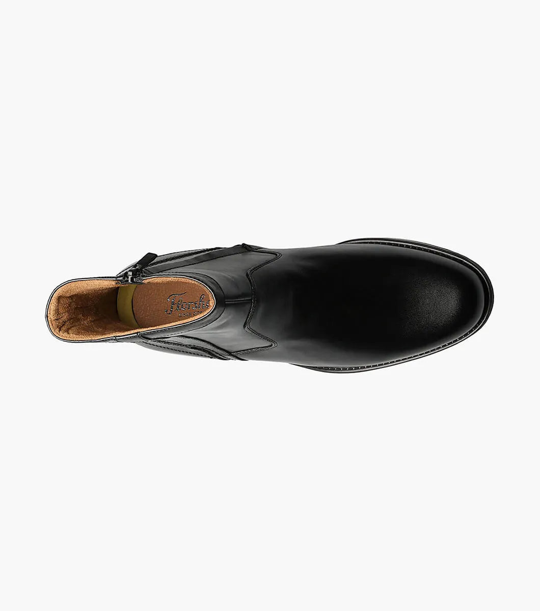 FLORSHEIM MIDTOWN PLAIN ZIP BOOT BLACK