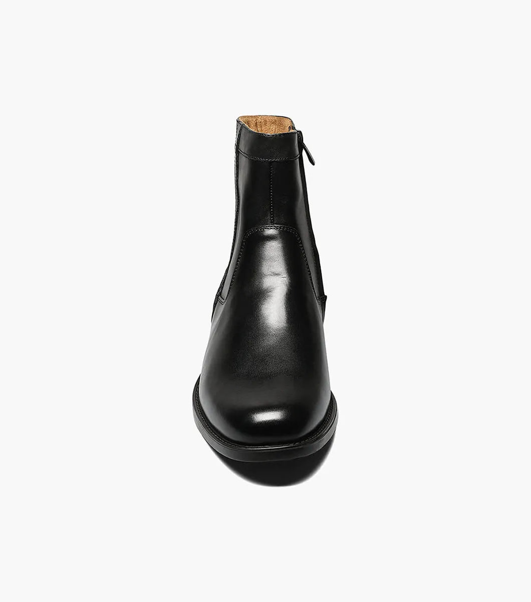 FLORSHEIM MIDTOWN PLAIN ZIP BOOT BLACK