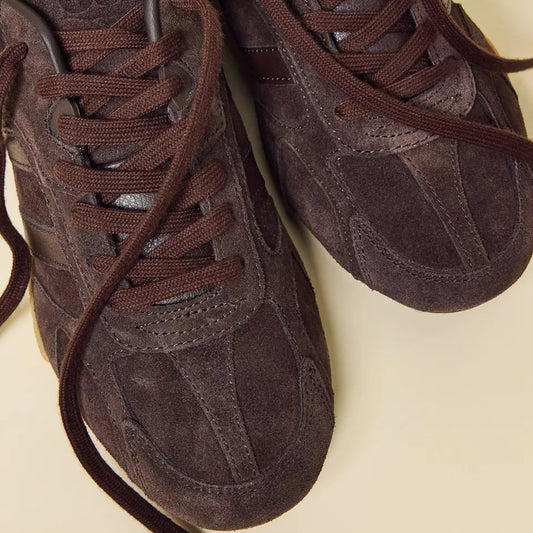 GOLA WOMEN'S CORVA LEATHER SNEAKERS MOCHA MOCHA GUM