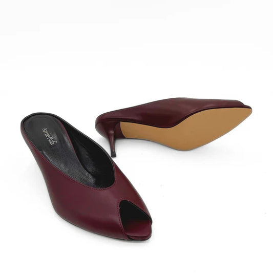 AMIE RAFA AUDREY HEEL BURGANDY