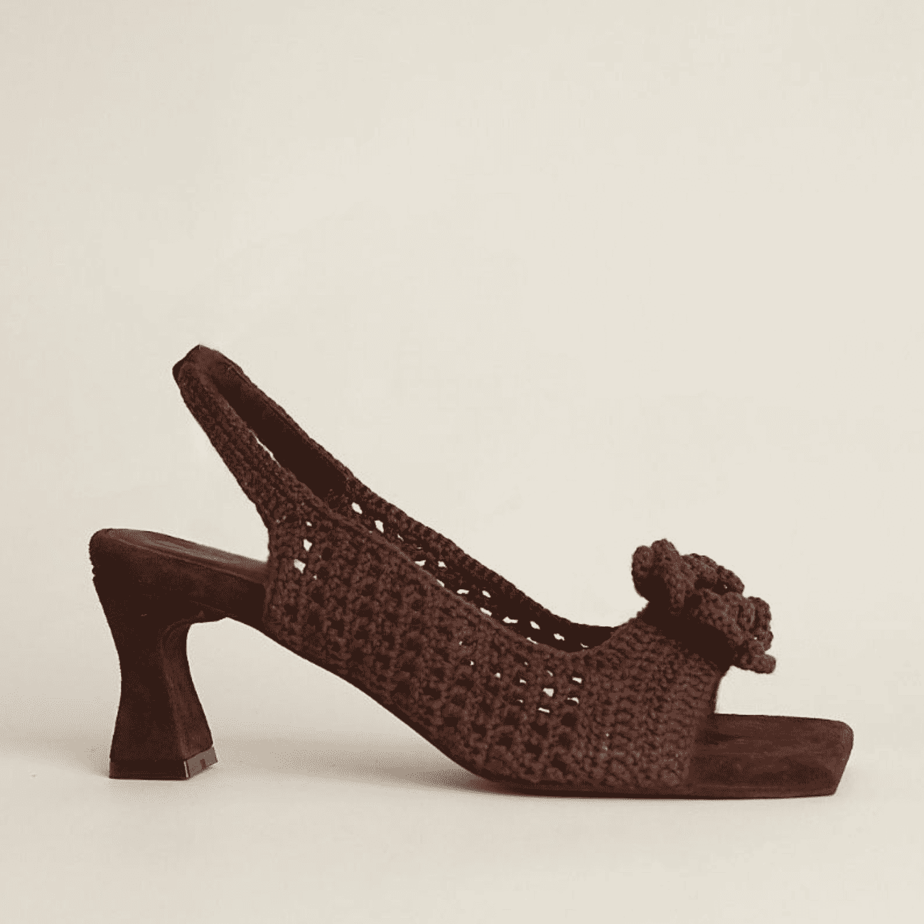 CANELLA TACOS TEJIDOS WOVEN HEELS BROWN