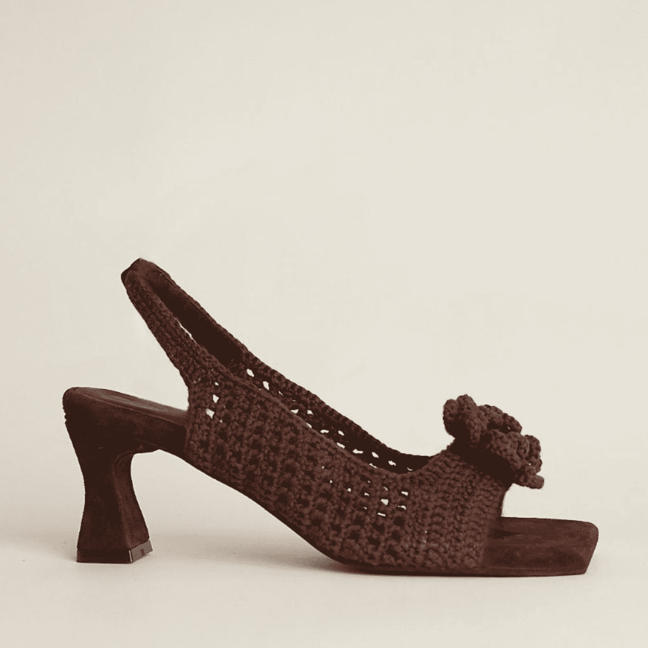 CANELLA TACOS TEJIDOS WOVEN HEELS BROWN