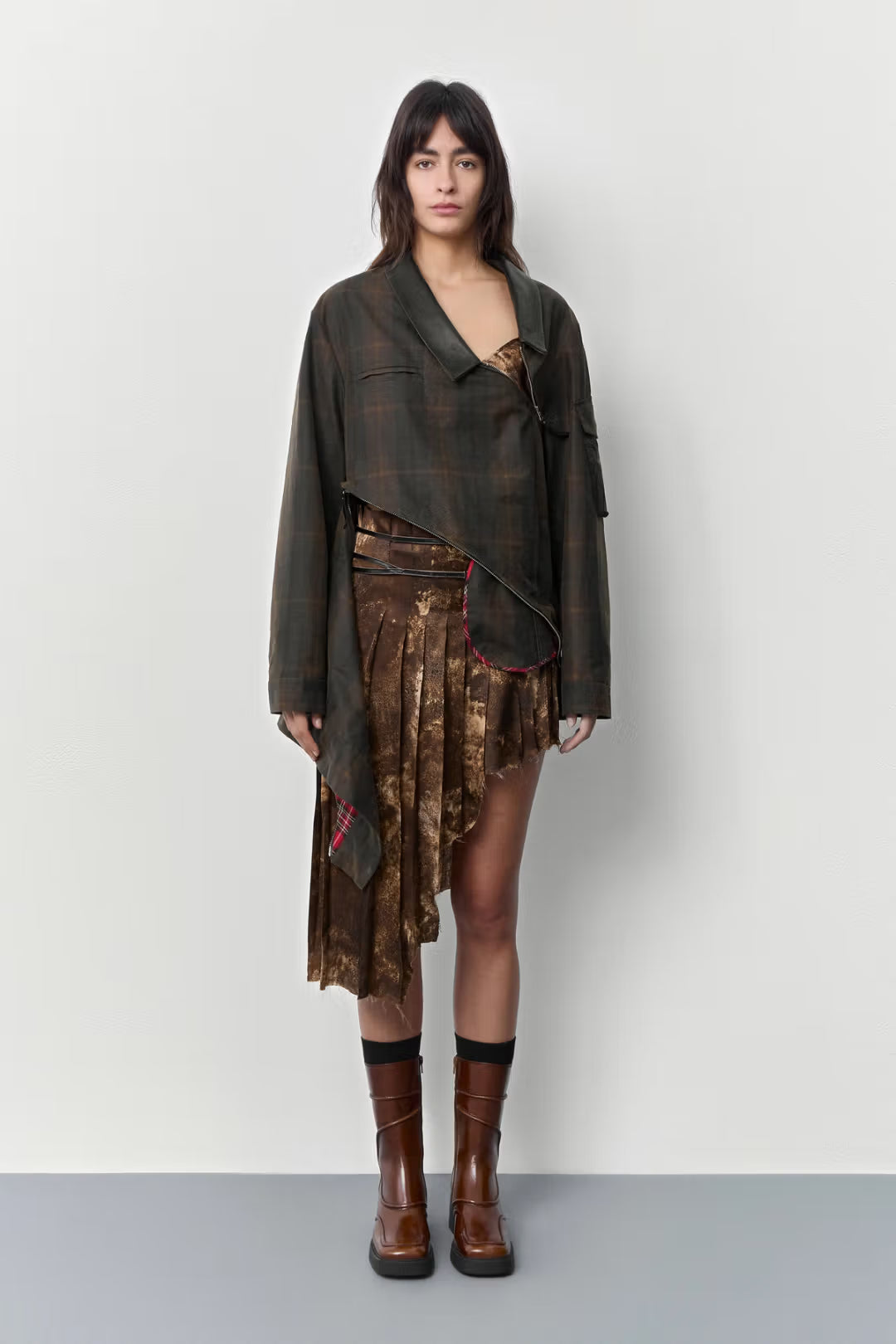 MIISTA Malene Tan and Black Ankle Boots