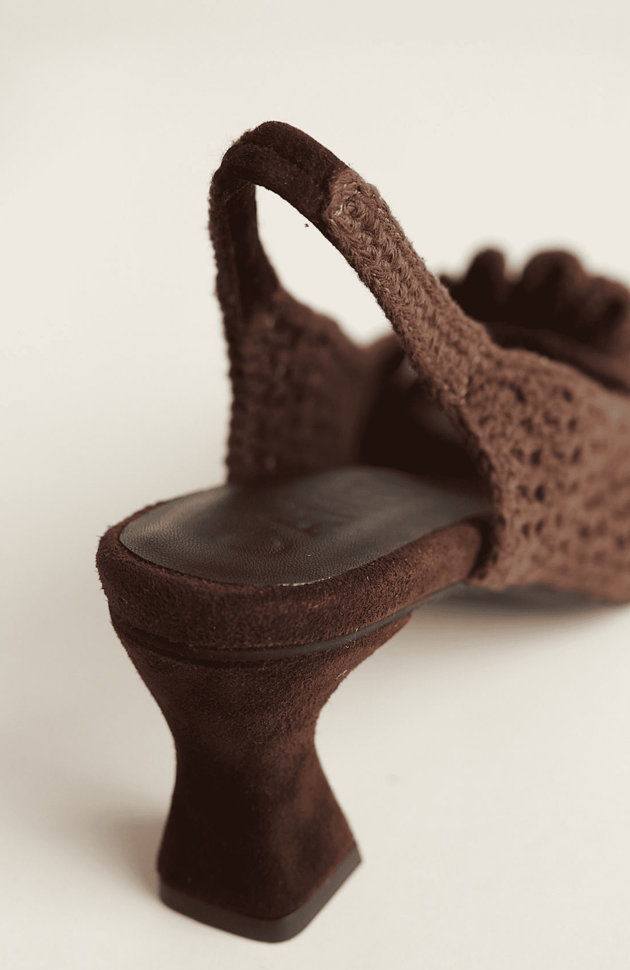 CANELLA TACOS TEJIDOS WOVEN HEELS BROWN