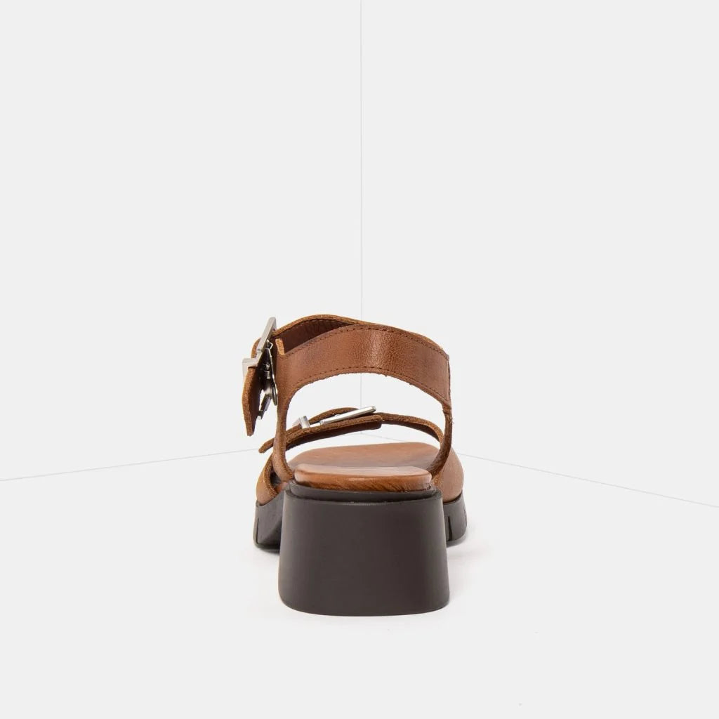 ART VARSOVIA-BROWN BUCKLE SANDALS - Shoe Market NYC