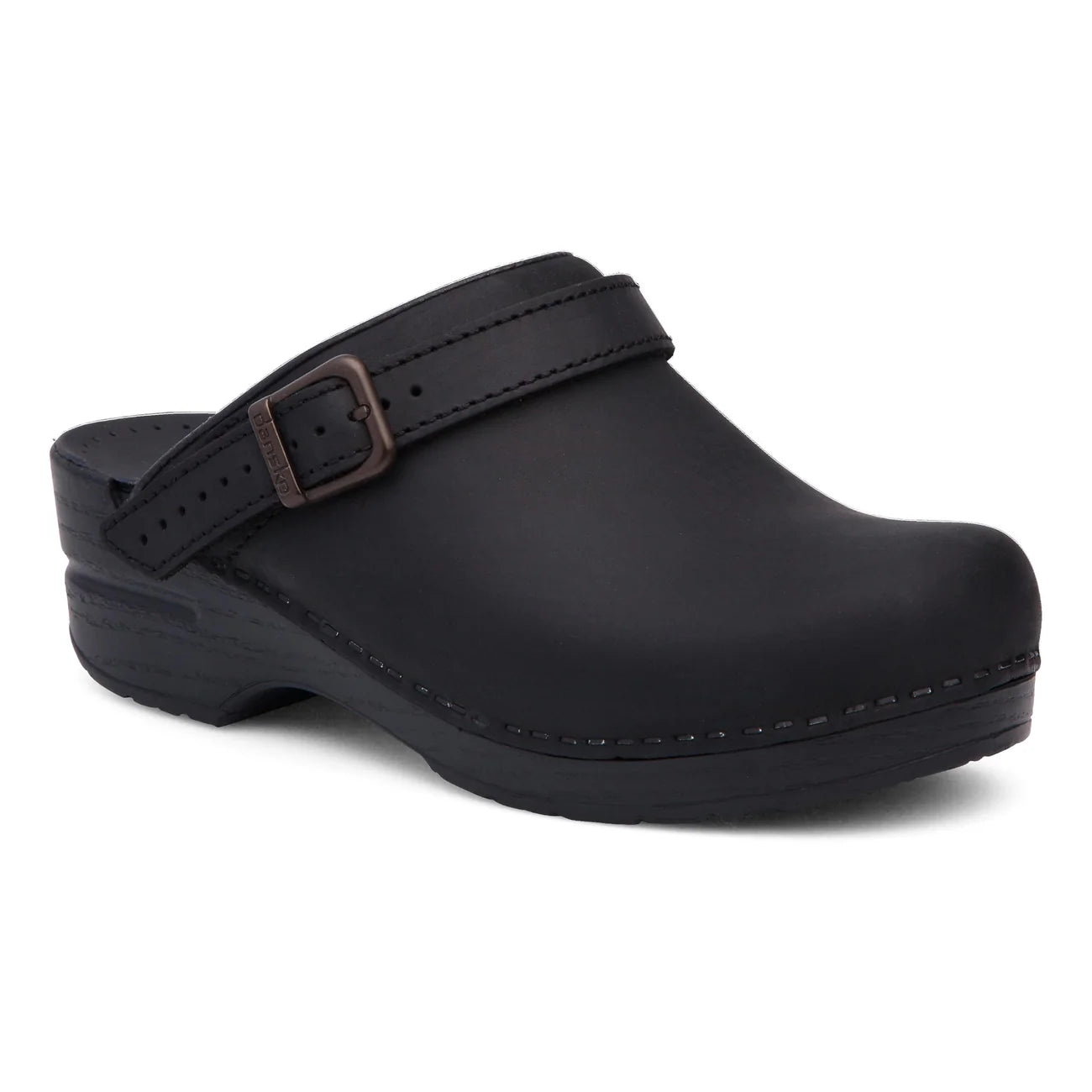 DANSKO INGRID BLACK OILED SLINGBACK CLOG