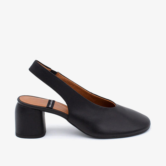 ANGEL ALACRON BEIRA SLING HEEL IN BLACK