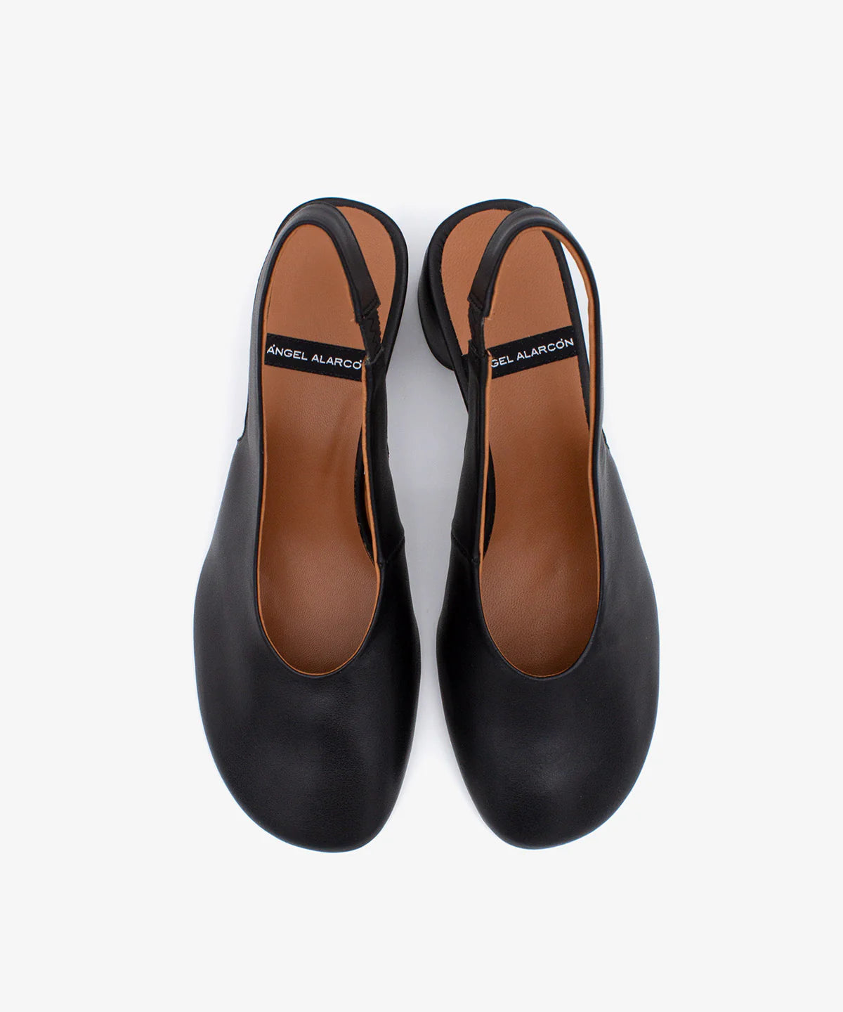 ANGEL ALACRON BEIRA SLING HEEL IN BLACK