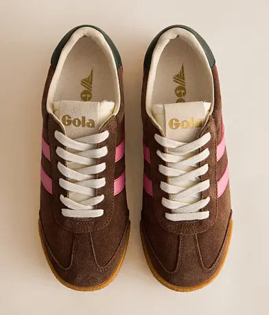 GOLA WOMEN'S ELAN SNEAKERS DK BROWN FLURO PINK