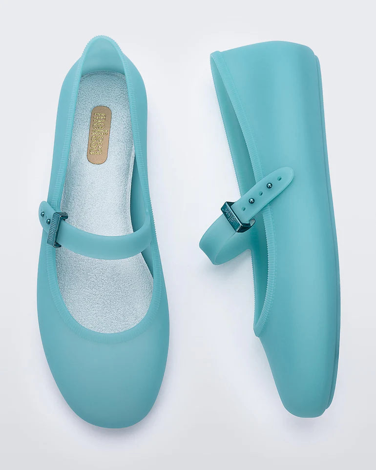 MELISSA SOFT BALLERINA FLATS IN MILKY BLUE