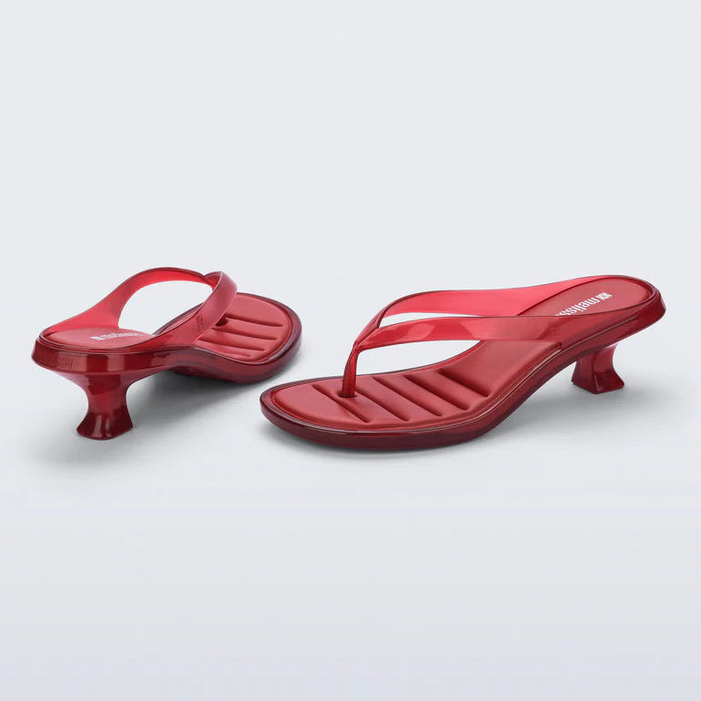 MELISSA FLIP FLOP KITTEN HEEL RED