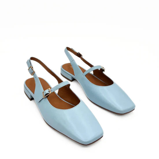 AMIE RAFA ATHENA SQUARE TOE MJ FLAT-LT BLUE