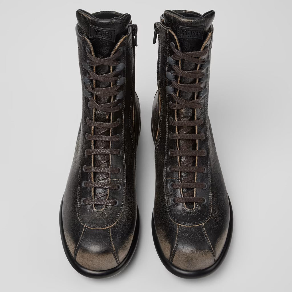 CAMPER PELOTAS HI LACE LEATHER BOOTS