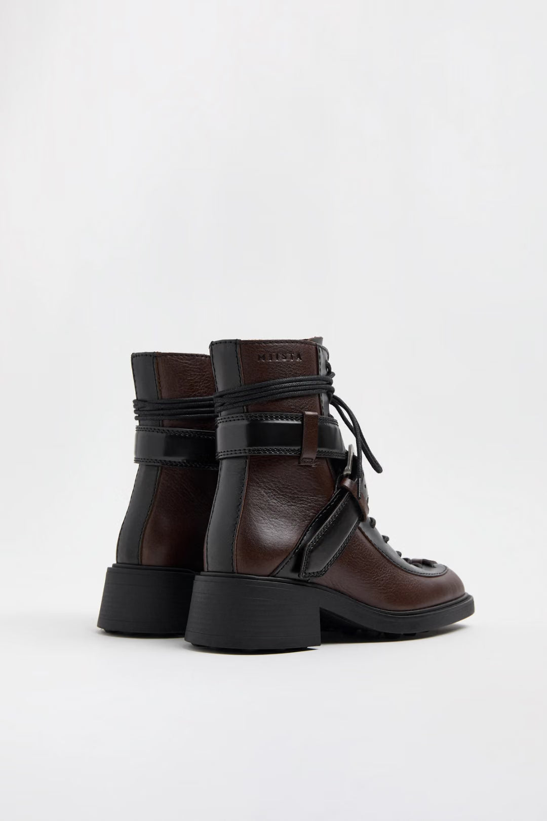 MIISTA Licia Brown Rowe Ankle Boots