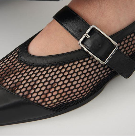 VAGABOND WIOLETTA MESH MJ FLATS -BLACK