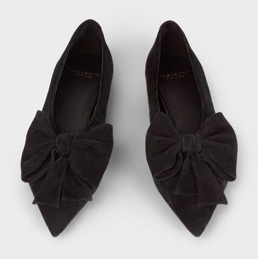 VAGABOND HERMINE BOW-BLACK SUEDE