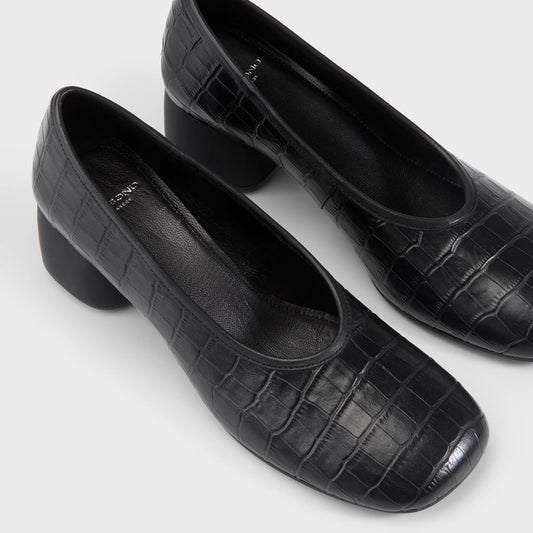 VAGABOND LIVIA PUMP BLACK CROCO