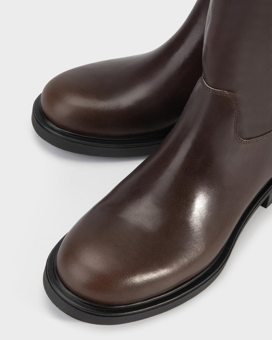 VAGABOND FREYA TALL BOOT-DARK BROWN