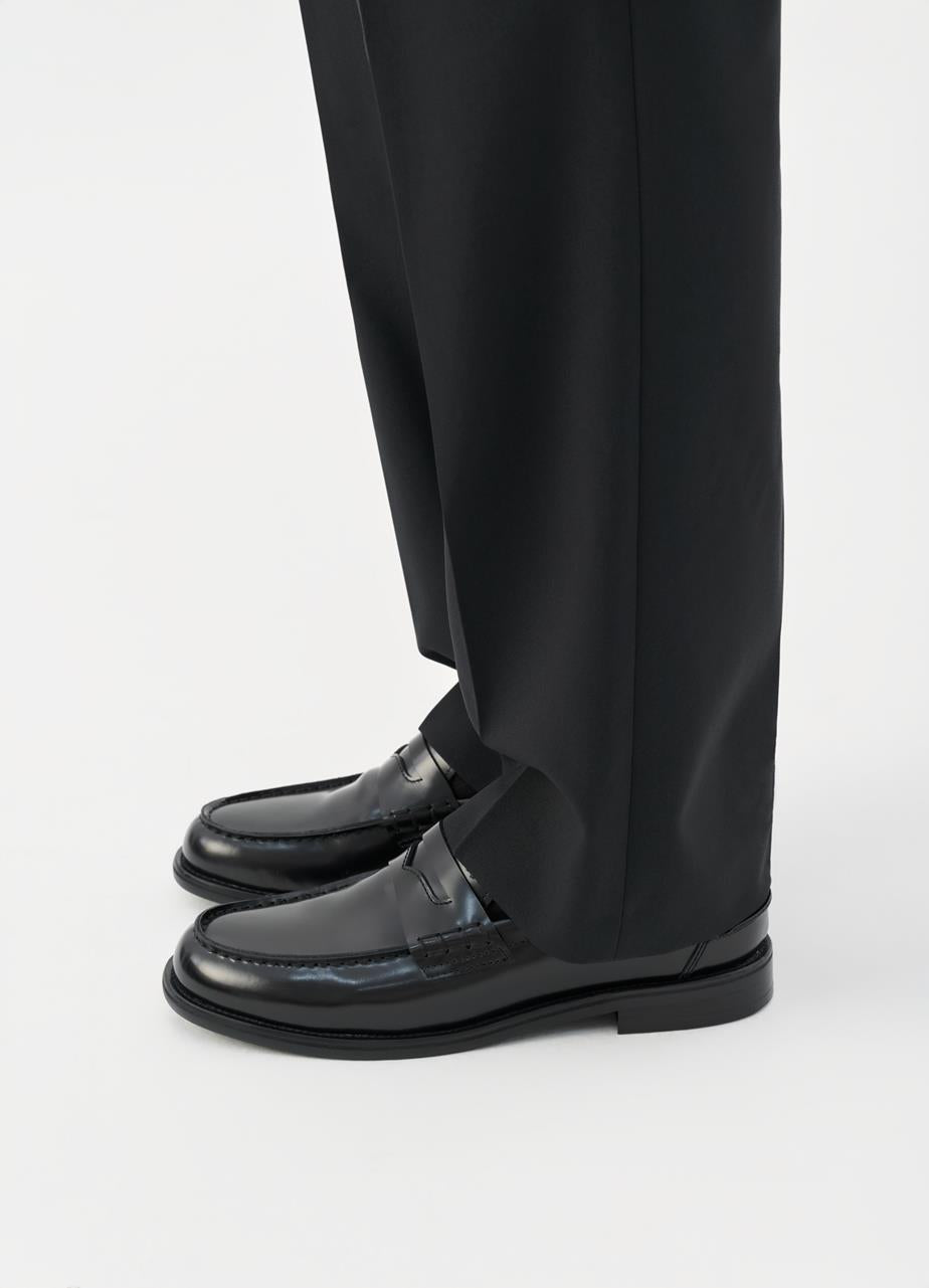VAGABOND STEVEN LOAFERS BLACK POLISH LEATHER - Shoe Market NYC