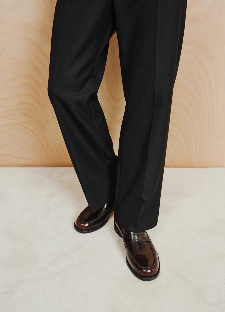 VAGABOND STEVEN LOAFER- DARK BROWN POLISHED LEATHER - Shoe Market NYC