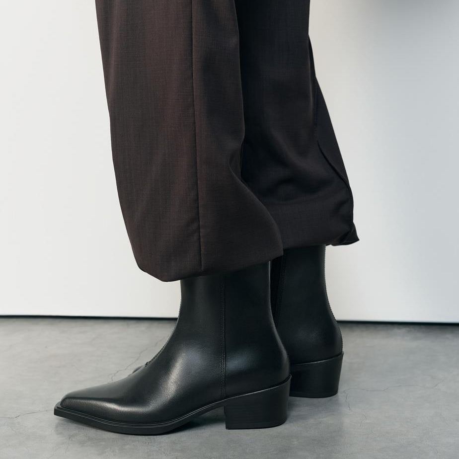VAGABOND KELSEY MID ANKLE BOOTS BLACK