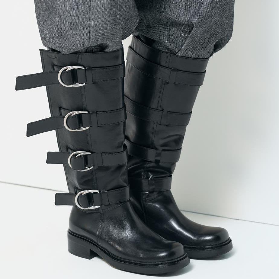 VAGABOND KARLIE BUCKLE TALL BOOTS