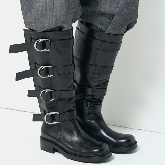 VAGABOND KARLIE BUCKLE TALL BOOTS