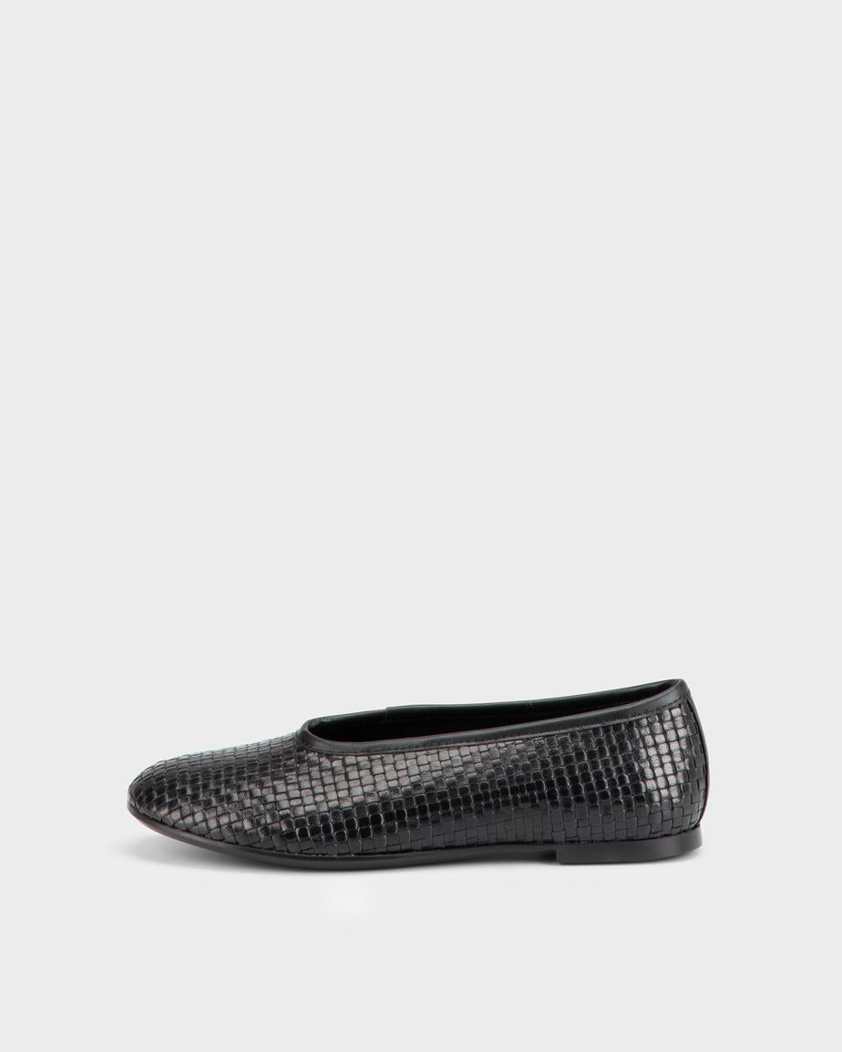 VAGABOND ALEYA WOVEN FLATS IN BLACK