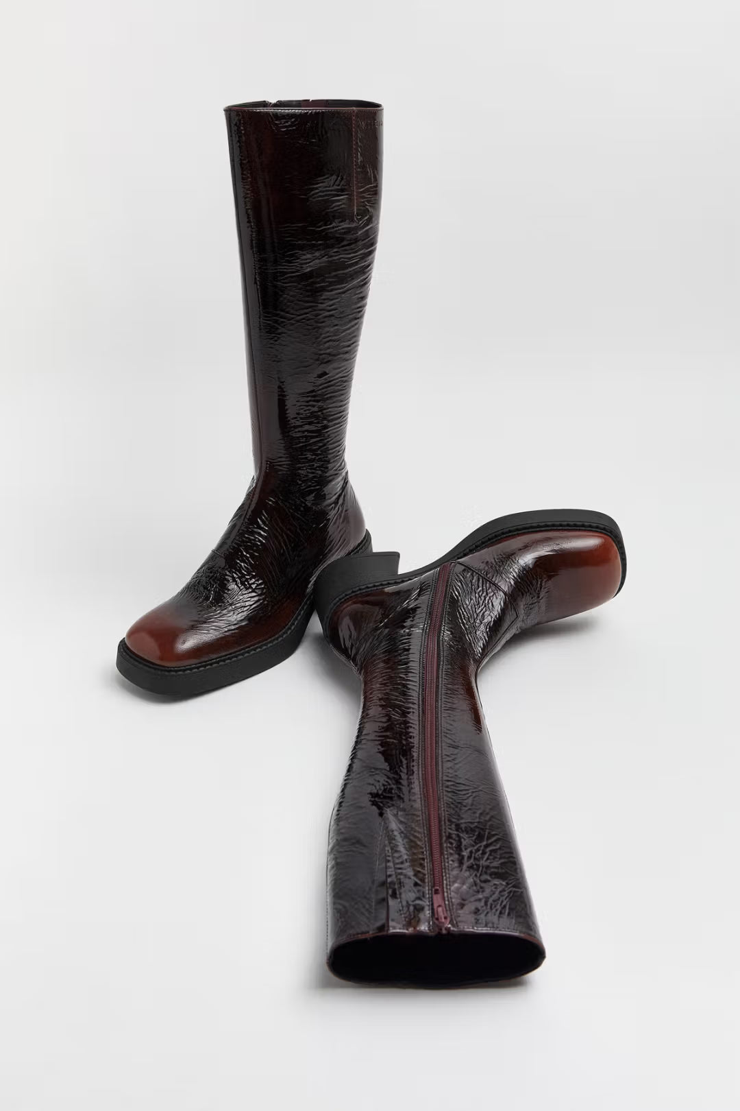 Miista Yumi Burgundy Pull Boots