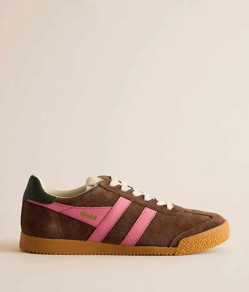 GOLA WOMEN'S ELAN SNEAKERS DK BROWN FLURO PINK