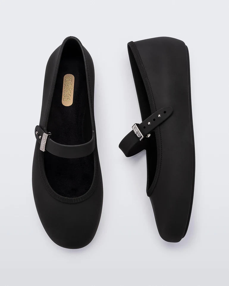 MELISSA SOFT BALLERINA BLACK - Shoe Market NYC