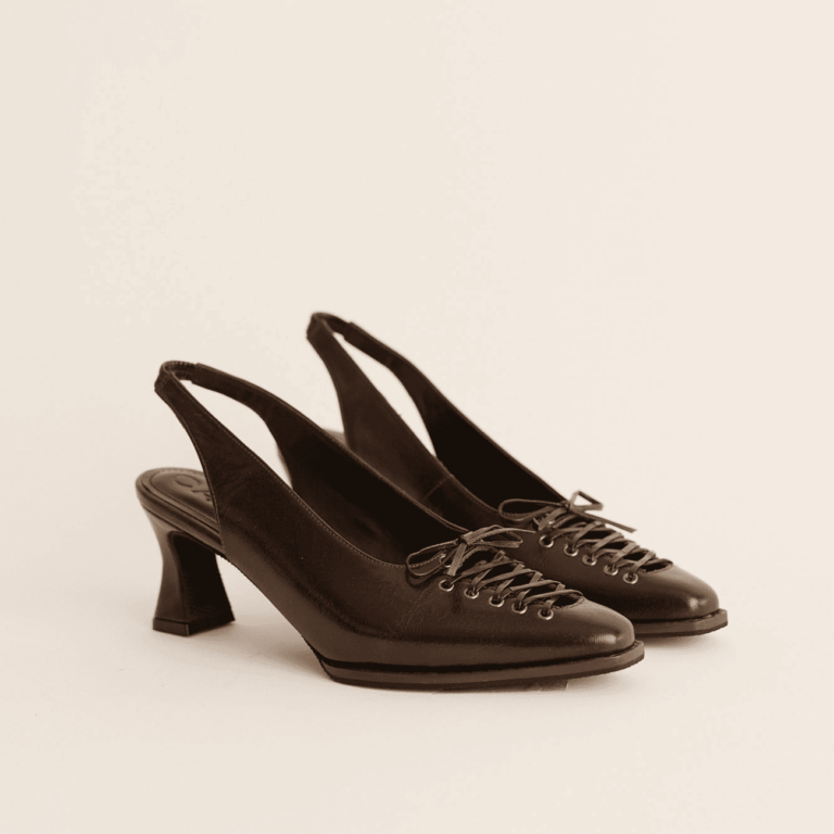 CANELLA BRAND TACOS CORSET BROWN HEELS