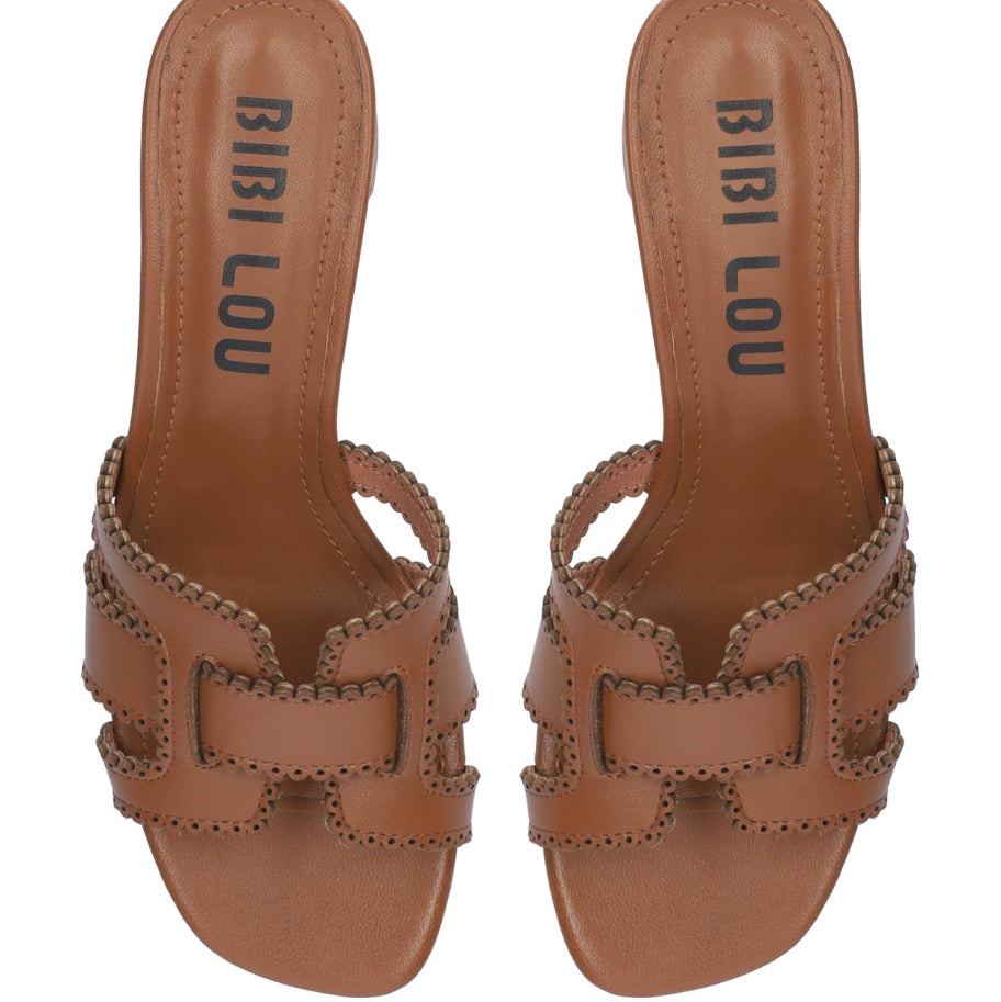 BIBI LOU HOLLY HEELED SANDALS IN CUERO - Shoe Market NYC