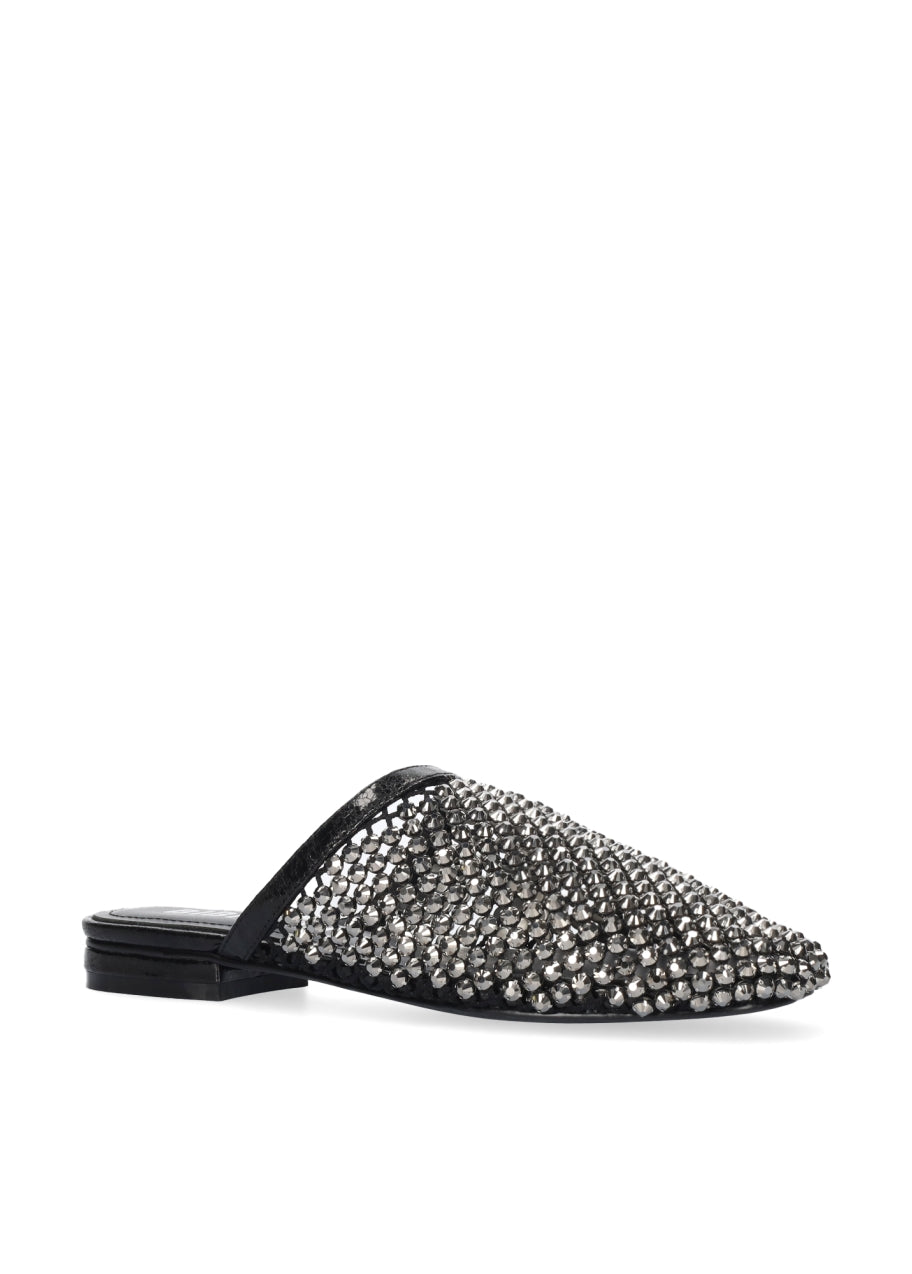 BIBI LOU JAY MULE-BLACK RHINESTONE