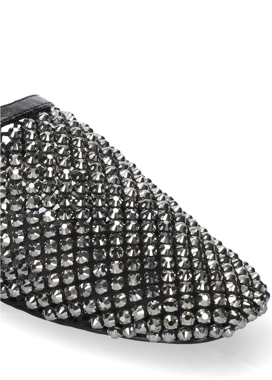 BIBI LOU JAY MULE-BLACK RHINESTONE